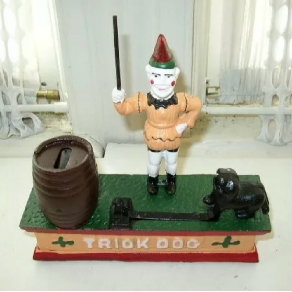 Wonderful, Trick Dog Cast Iron Mechanical Bank