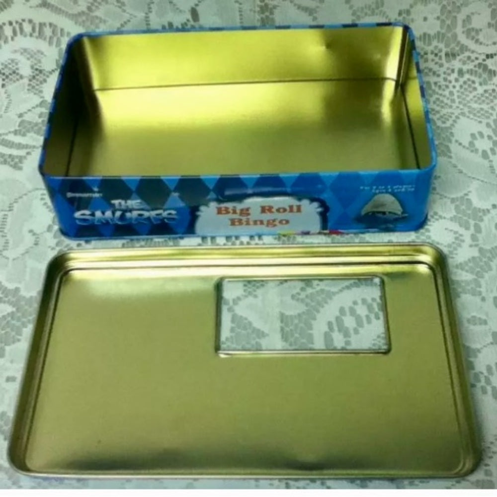 The Smurfs Big Roll Bingo 7.5in x 4.5in x 2in Tin Box
