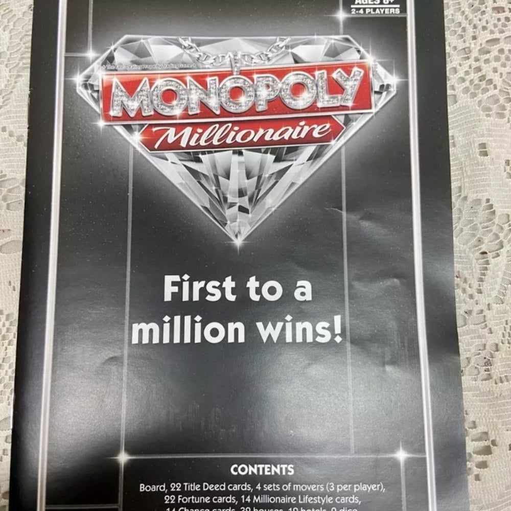 Vintage, Complete Monopoly Millionaire Board Game - 12in Sq