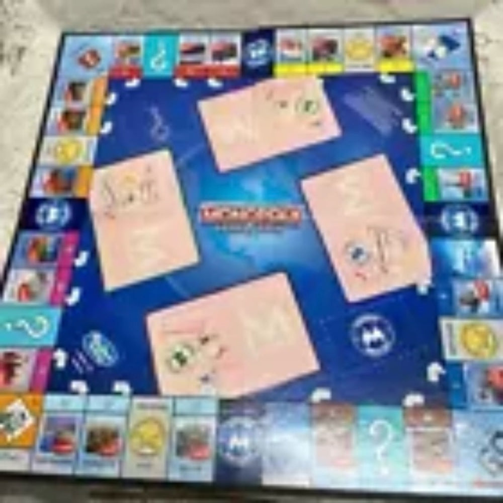 Vintage, Complete Monopoly Here and Now- Board Game - 12in Sq.