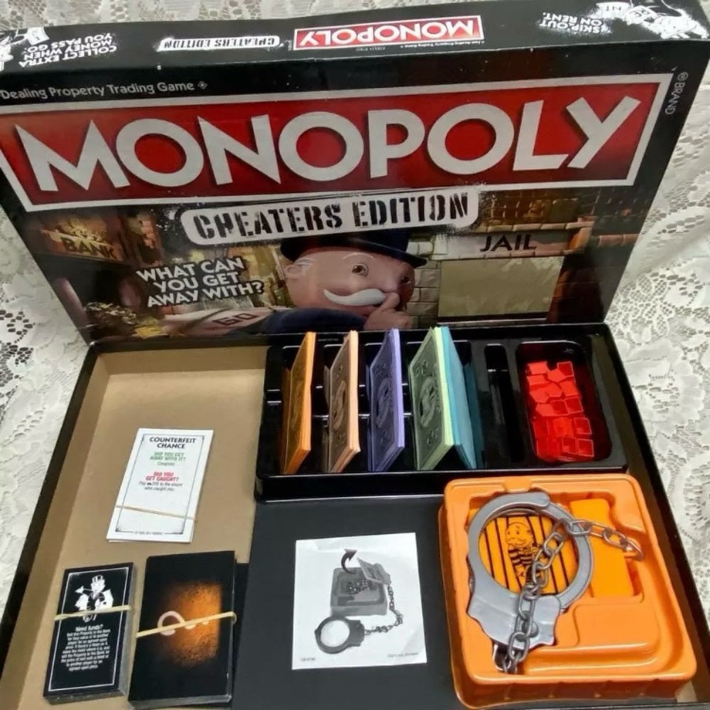 Vintage, Complete Monopoly Cheaters Edition- Board Game - 12in Sq