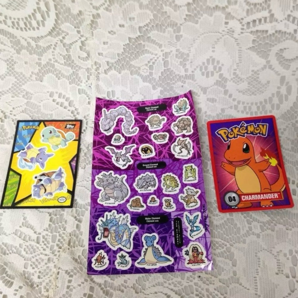Vintage Miscellaneous Pokemon Stickers and Trading Cards