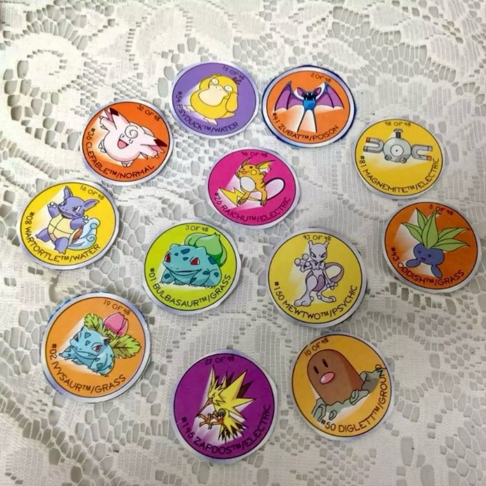 Vintage Miscellaneous Pokemon Stickers and Trading Cards