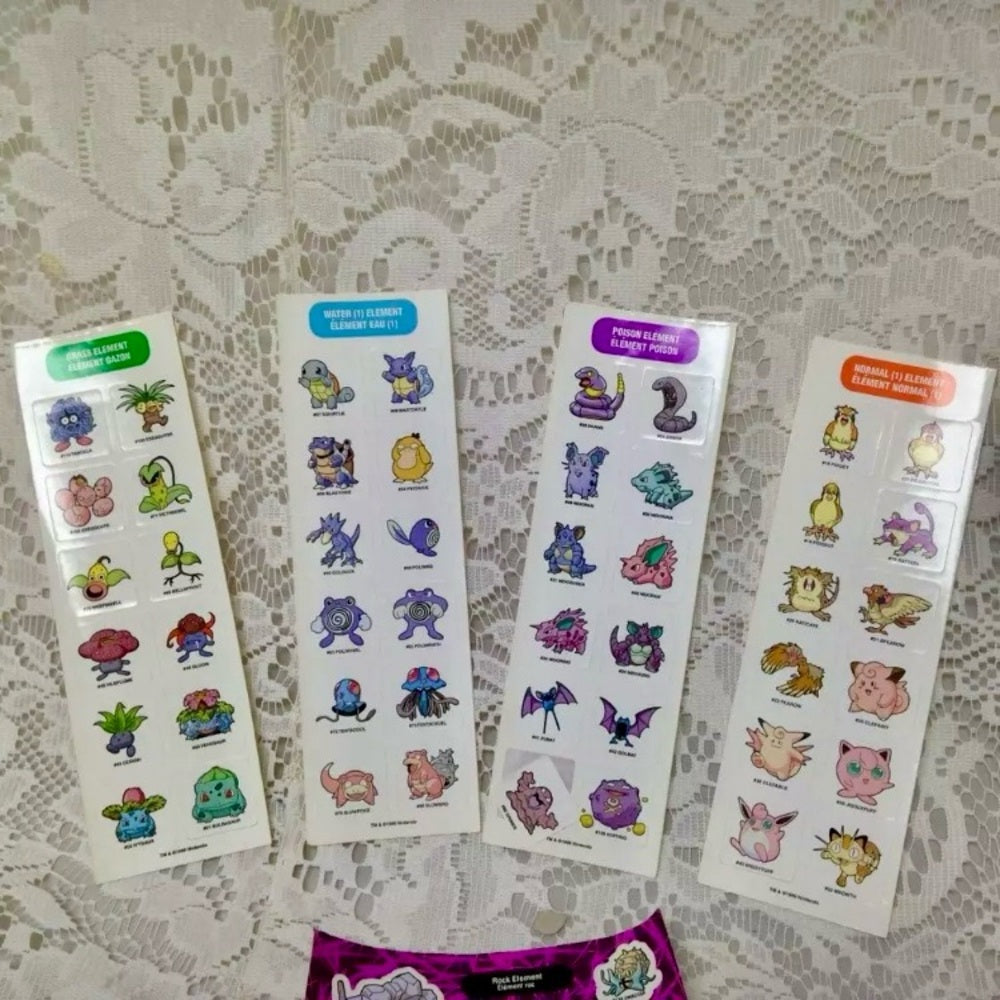 Vintage Miscellaneous Pokemon Stickers and Trading Cards