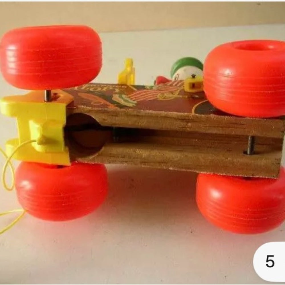 1965 Fisher Price Jalopy Pull Toy No. 724, Patent Pending