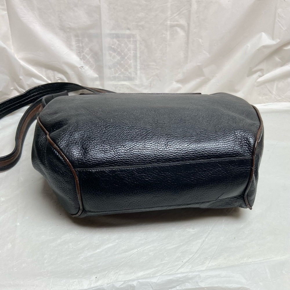 Vintage Fendi Black Leather Crossbody Bag