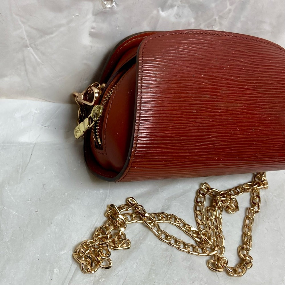 Louis Vuitton Brown Epi Leather Cosmetic Pouch-Crossbody