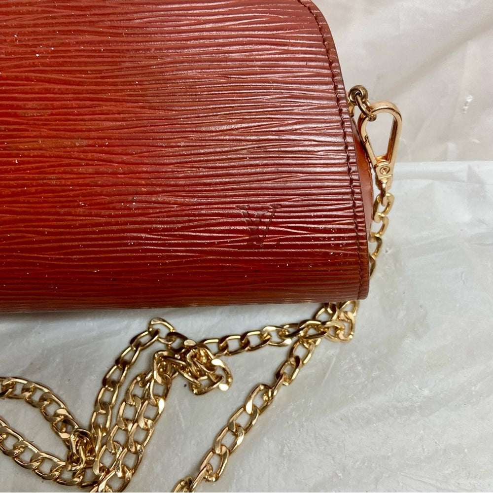 Louis Vuitton Brown Epi Leather Cosmetic Pouch-Crossbody