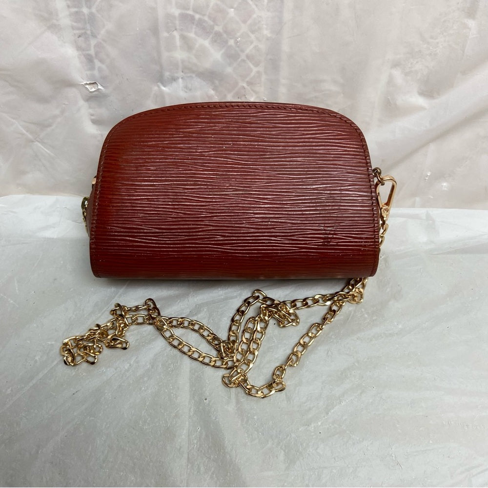 Louis Vuitton Brown Epi Leather Cosmetic Pouch-Crossbody