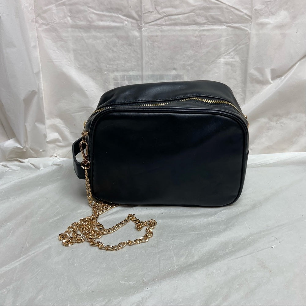 Dolce Gabbana Black Faux Leather Pouch- Crossbody 8.5x 5.5x 4.5 (Z0225)