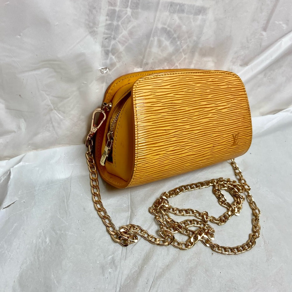 Louis Vuitton Yellow Epi Leather Cosmetic Pouch-CB