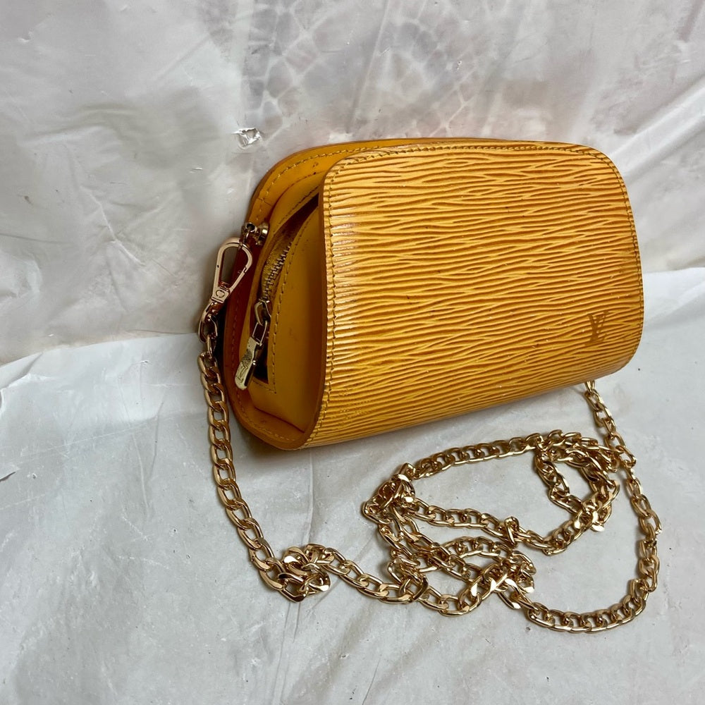 Louis Vuitton Yellow Epi Leather Cosmetic Pouch-CB