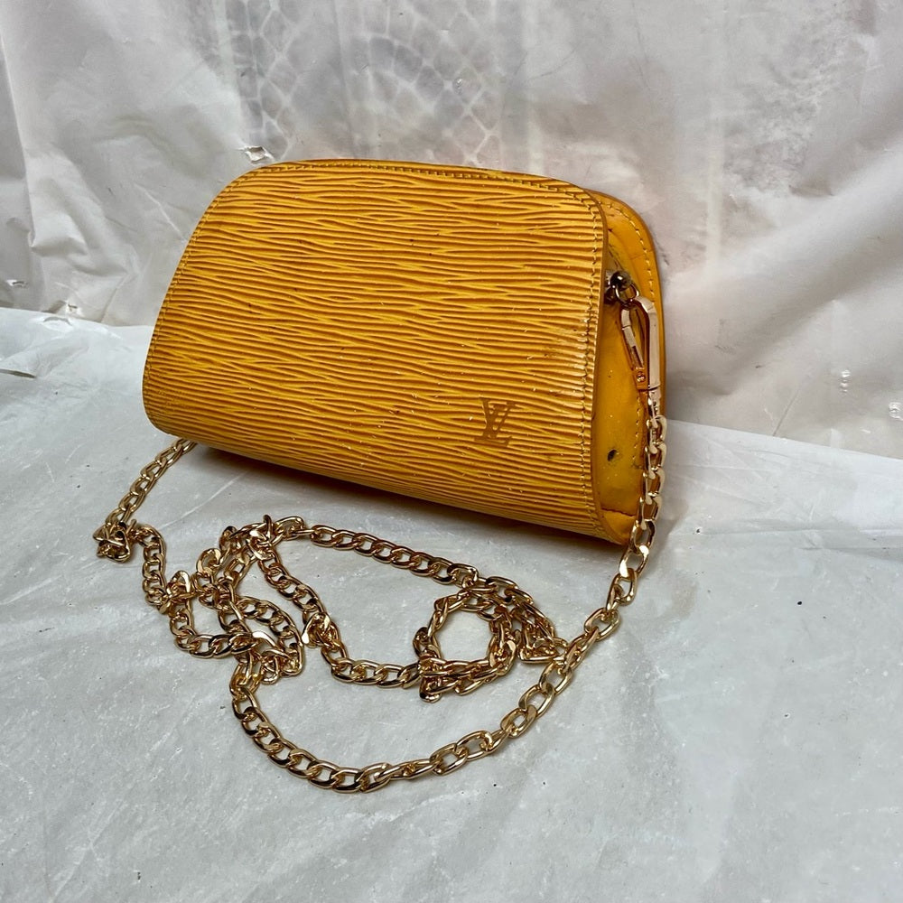 Louis Vuitton Yellow Epi Leather Cosmetic Pouch-CB