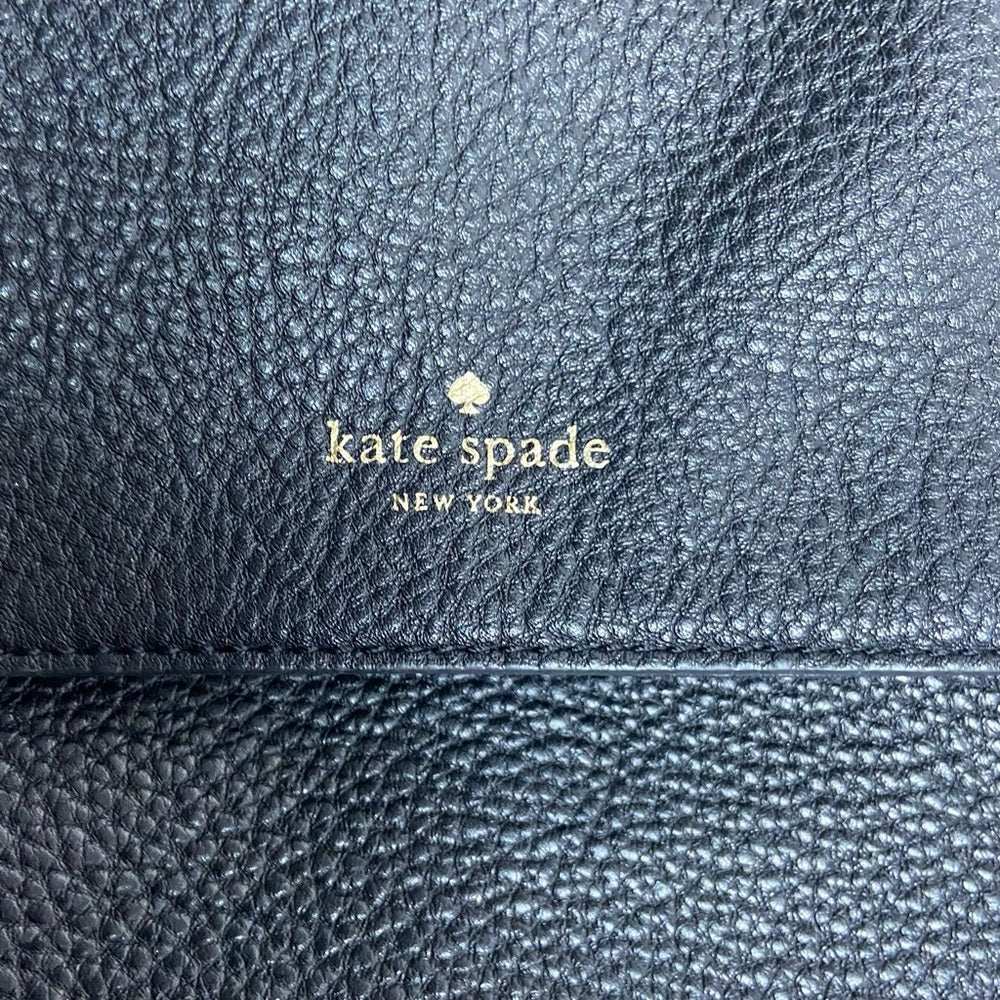 Kate Spade Black Leather Backpack 13in x 10in x 5in