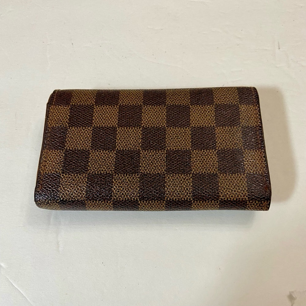 Louis Vuitton, Damier Ebene Tresor Bi-Fold Zip Wallet 5.5in x 4in (MI091…