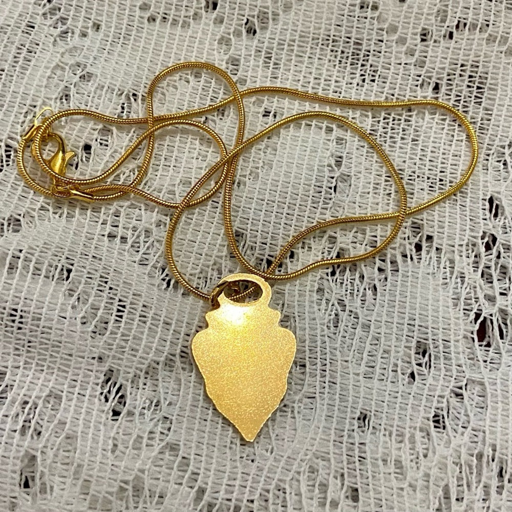 Vintage Authentic Gucci, 18in Gold Plated Charm Necklace (D)