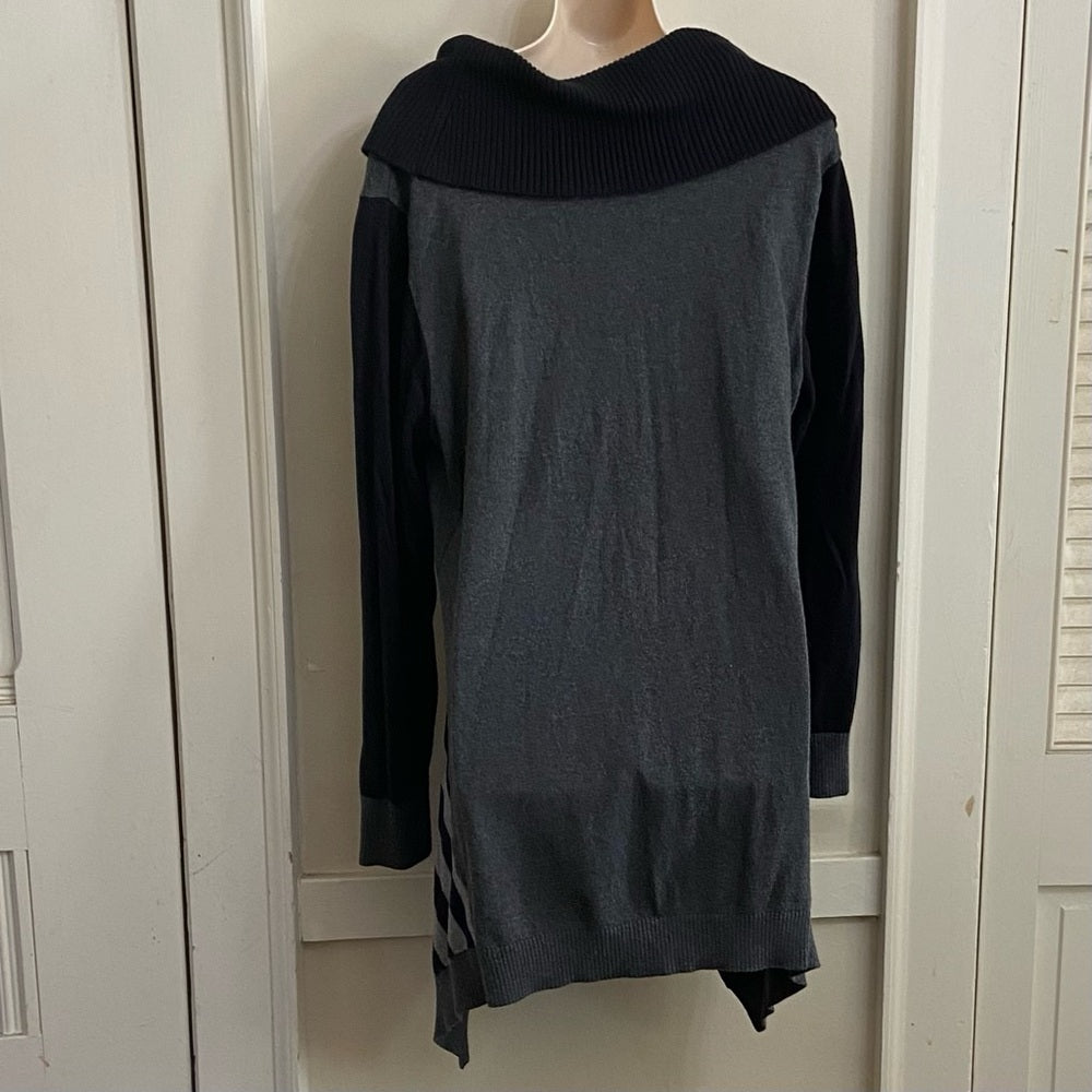 Style& Co., Black-Gray Mini Sweater Dress
