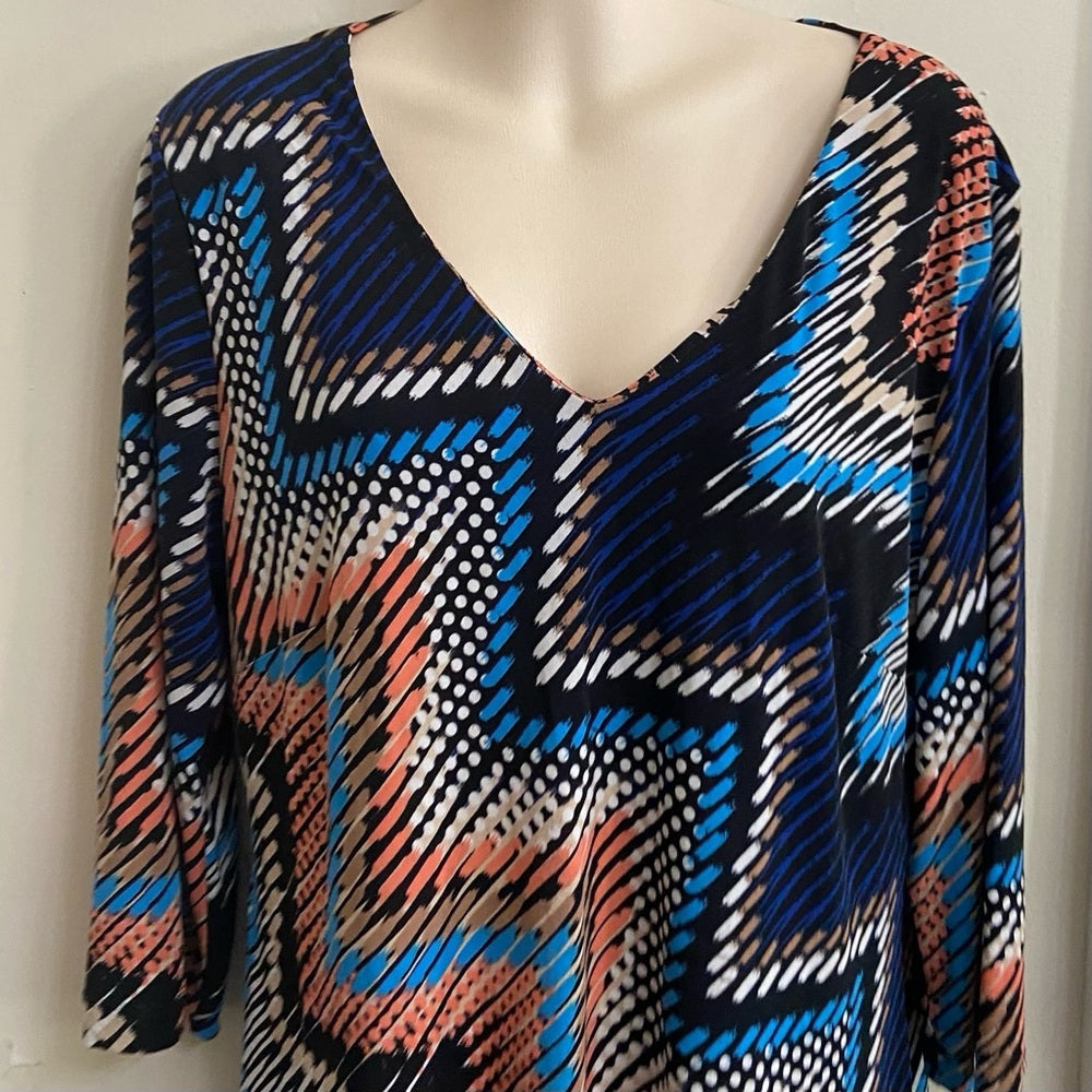 Alyx Chevron Blue and Pink Dress (XL)