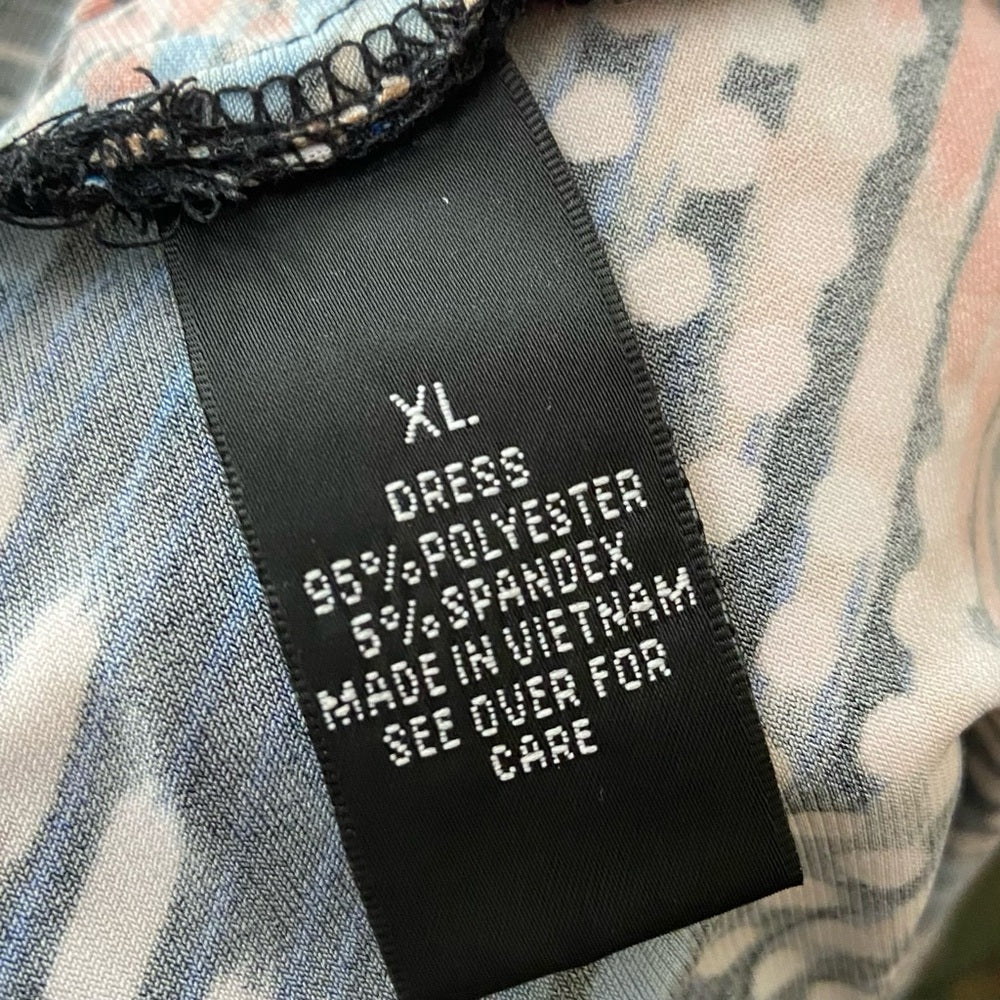 Alyx Chevron Blue and Pink Dress (XL)