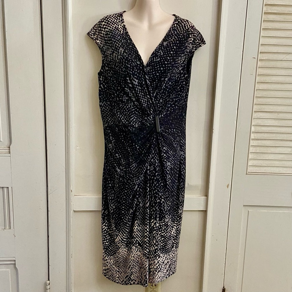 Anne KleinBlack-Gray Stretchy Dress (12)