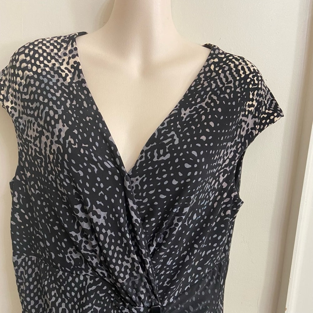 Anne KleinBlack-Gray Stretchy Dress (12)