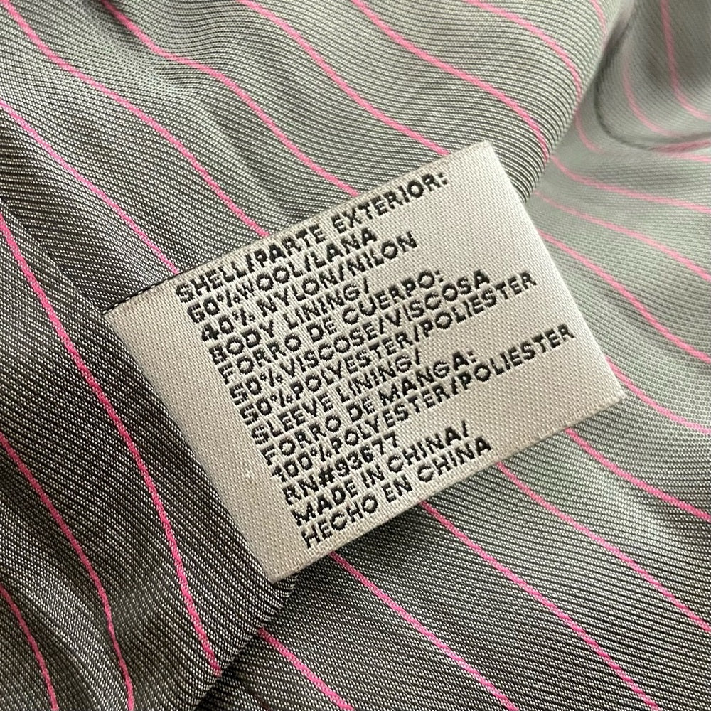 Worthington Gray Houndstooth Lined Wool Dress Coat (M)