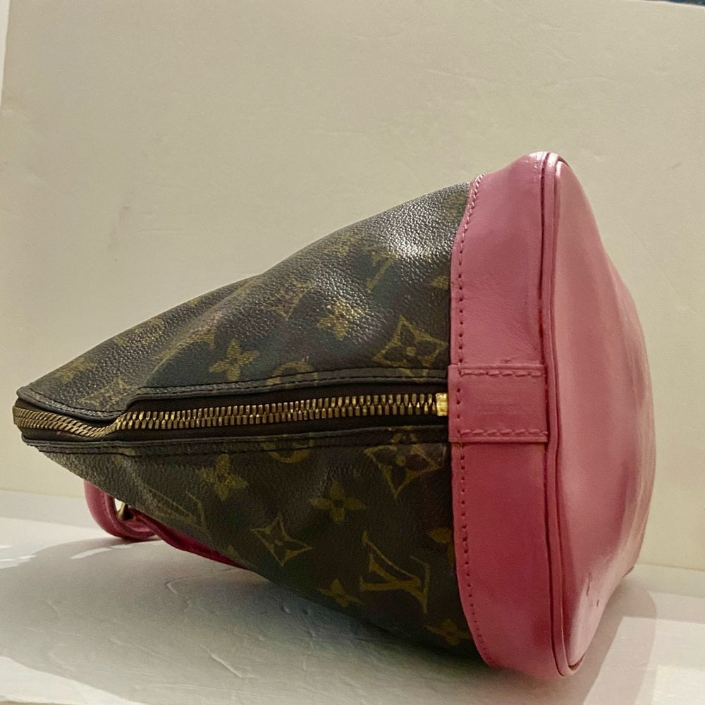 Vintage Louis Vuitton Alma Handbag w/ Pink Leather Trim