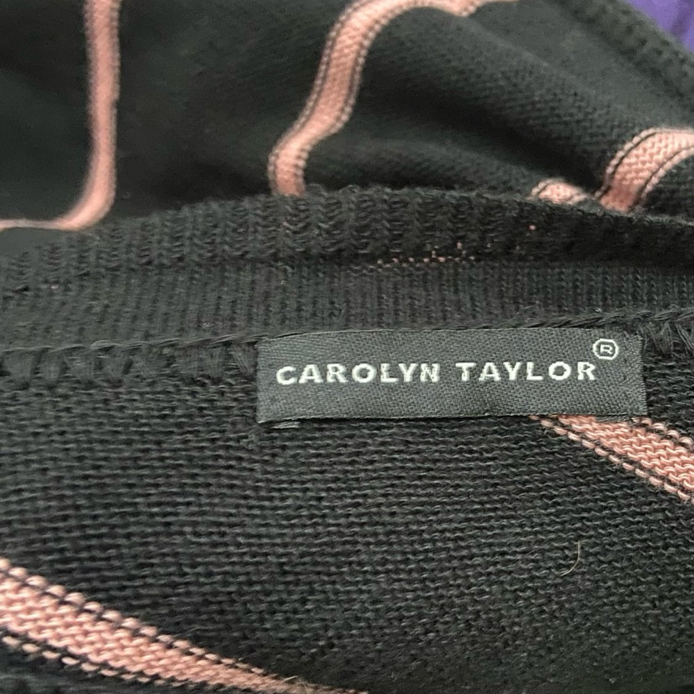 Carolyn Taylor Black and Pink Diagonal Blouse (L)