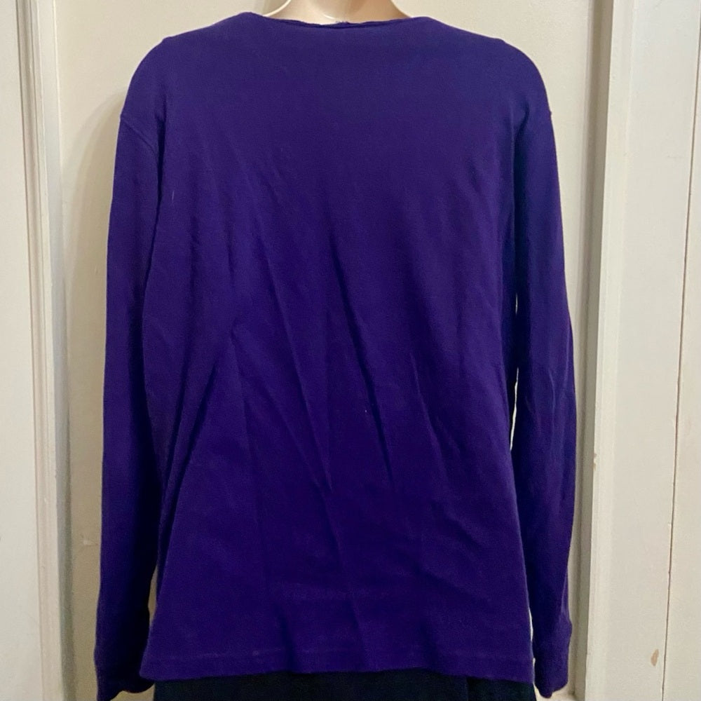 Ralph Lauren Purple Long Sleeves Blouse (L)