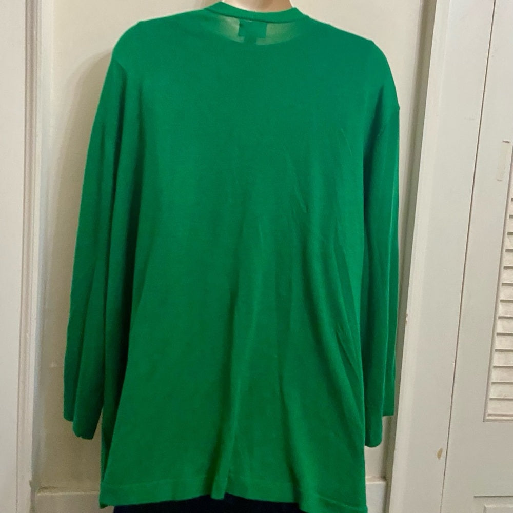 Worthington Green Sweater Cardigan (3X)