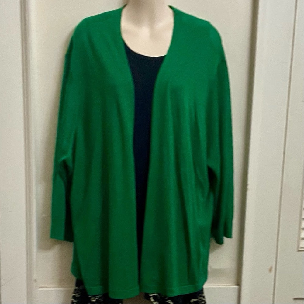 Worthington Green Sweater Cardigan (3X)