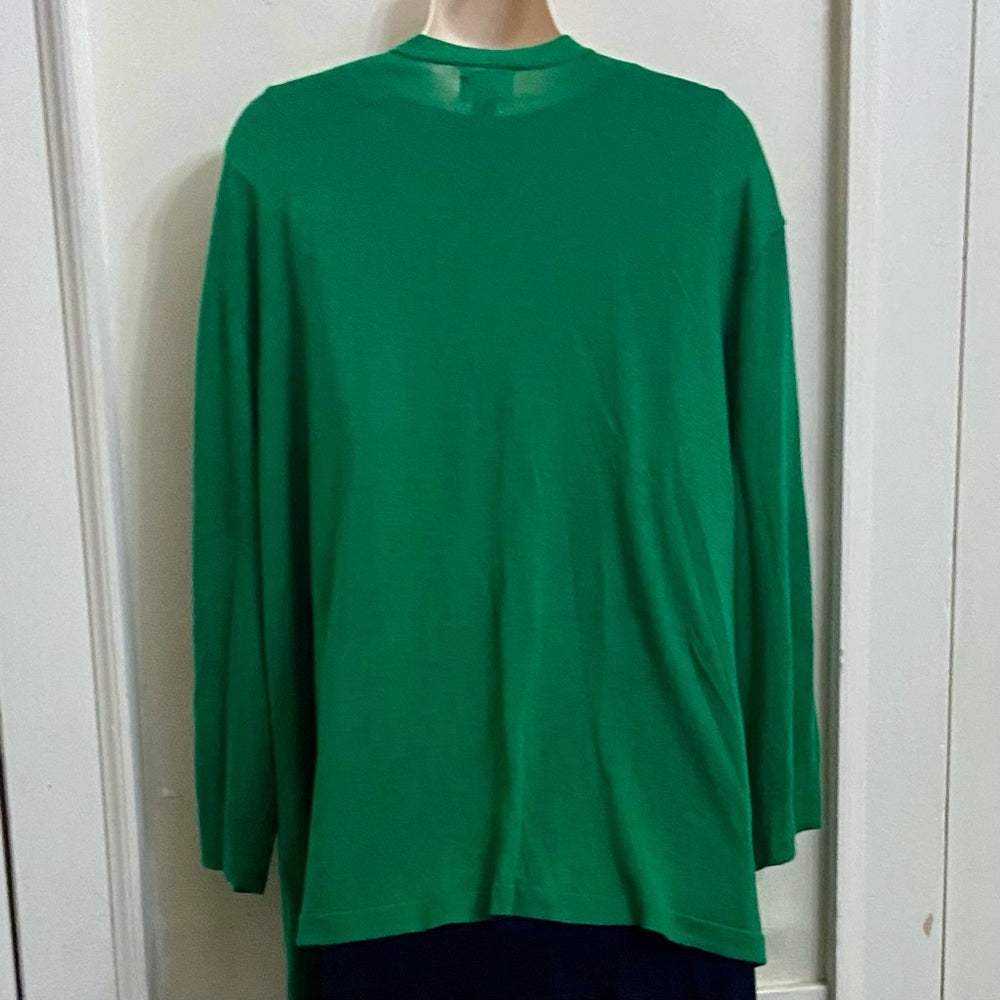 Worthington Green Sweater Cardigan (3X)