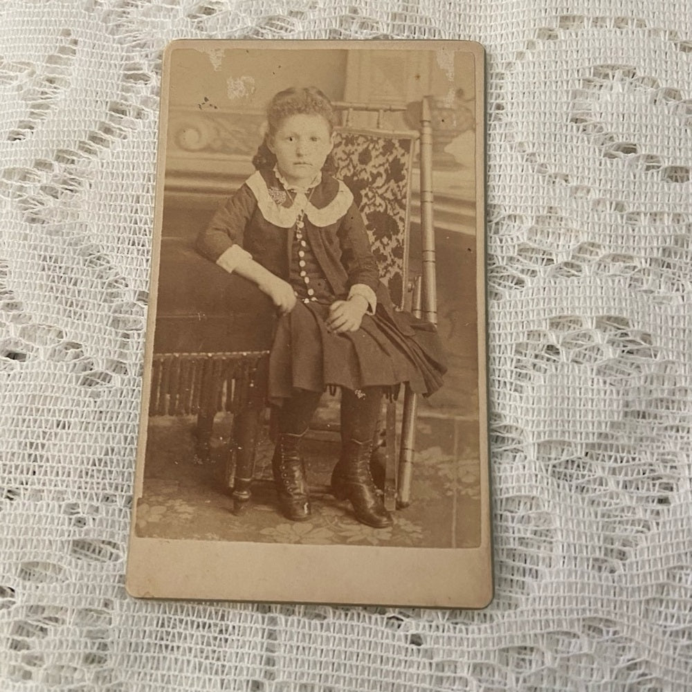 Antique, Lot of 2 Collectible Children Portraits 4in x 2.5in (I)