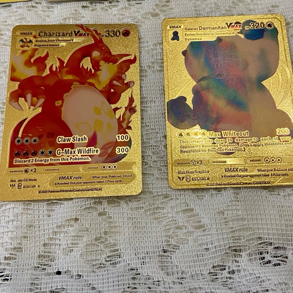 Lot BB 12pc Lot : 2 Gold Fan Arts Cards, 5 Pokemon Cards and 5 Pokémon F…