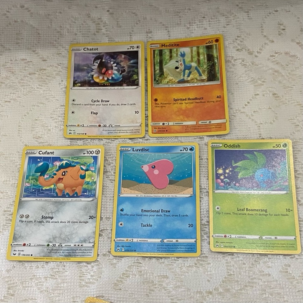 Lot BB 12pc Lot : 2 Gold Fan Arts Cards, 5 Pokemon Cards and 5 Pokémon F…