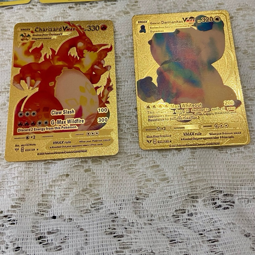 Lot BB 12pc Lot : 2 Gold Fan Arts Cards, 5 Pokemon Cards and 5 Pokémon F…