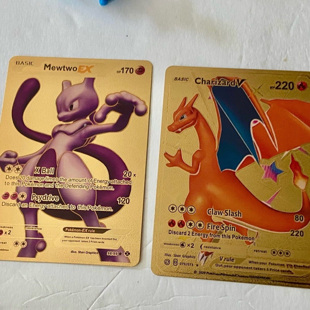 Lot JJ: 12pc Lot : 2 Gold Fan Arts Cards, 5 Pokemon Cards and 5 Pokémon F…