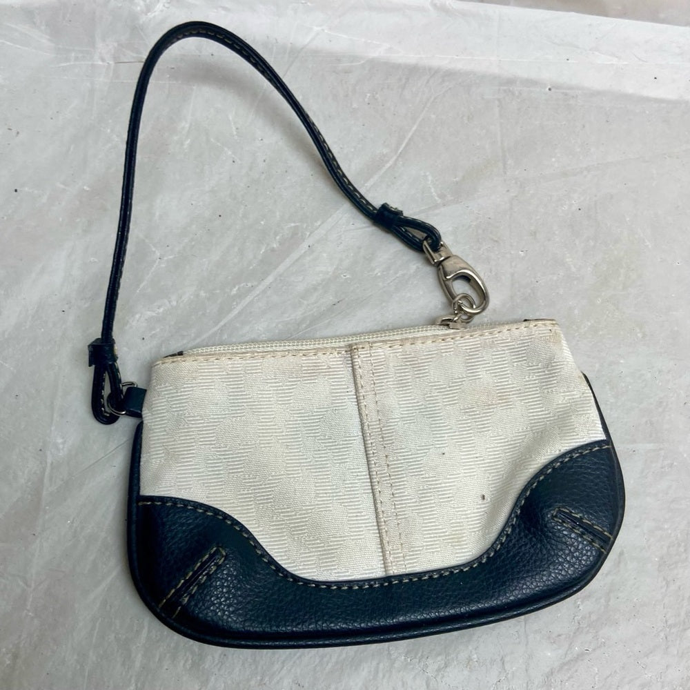 Vintage, New York Company, Black and White Small Clutch-Wristlet Bag 6.5in x 4in