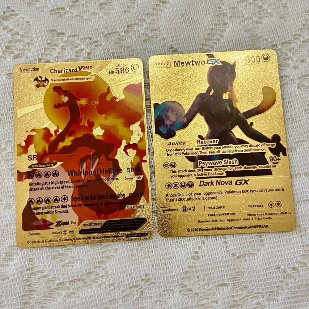 Lot LL: 12pc Lot : 2 Gold Fan Arts Cards, 5 Pokemon Cards and 5 Pokémon …