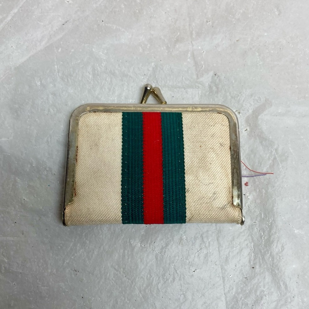 Vintage Green-Red Sherry Sewing Wallet 3.5in x 2.5in