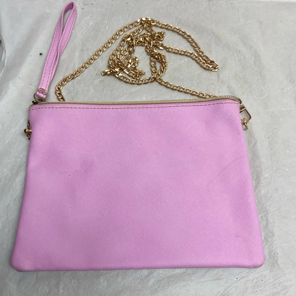 R & C Small Pink Crossbody Pouch-Bag - 9in x 6.5in