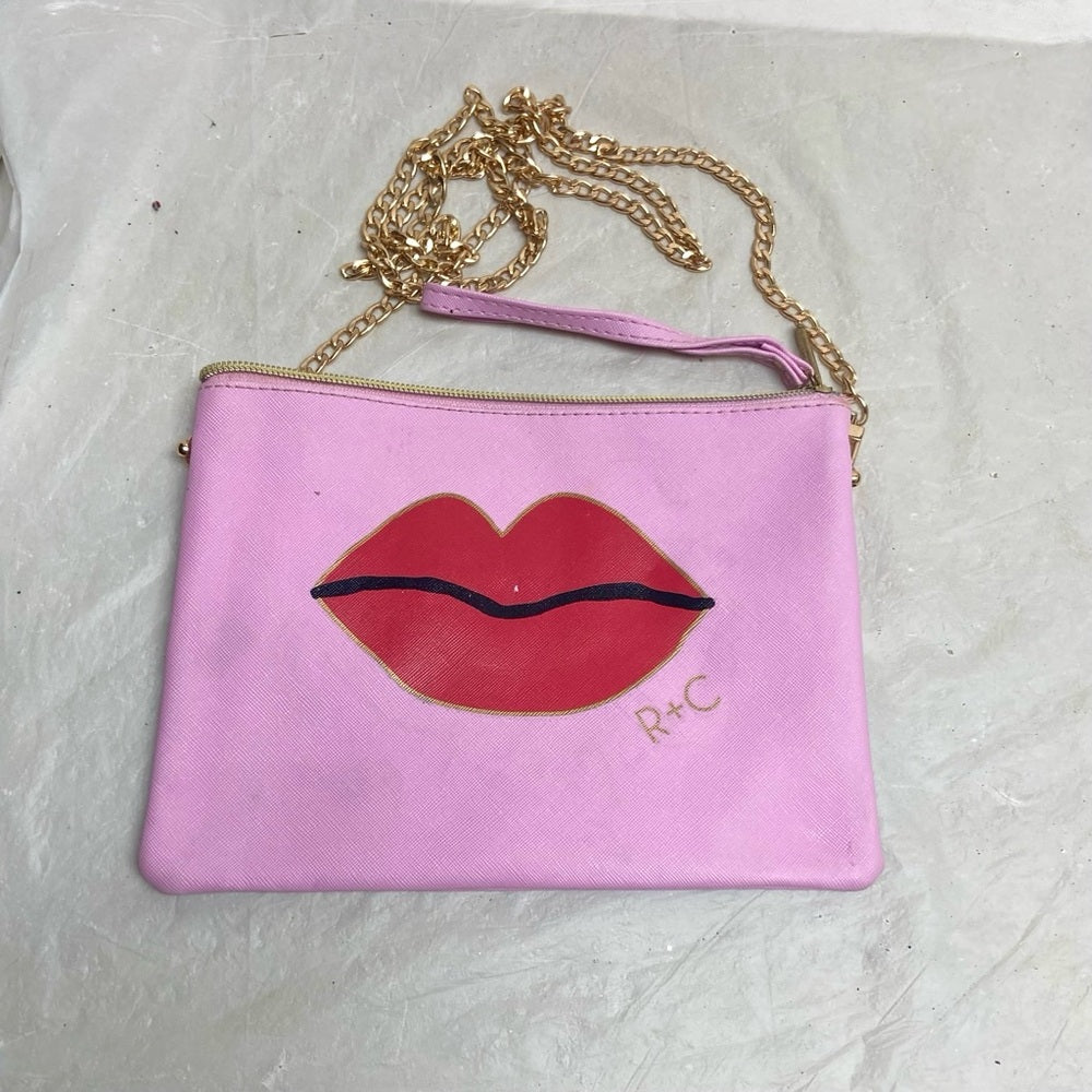 R & C Small Pink Crossbody Pouch-Bag - 9in x 6.5in