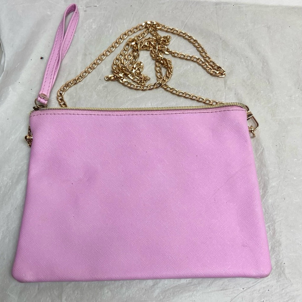 R & C Small Pink Crossbody Pouch-Bag - 9in x 6.5in