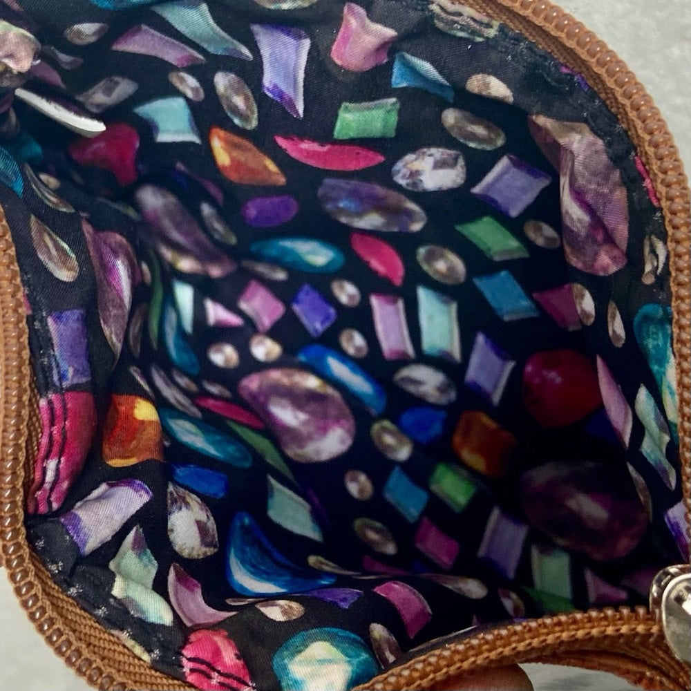 Nine West Black Patent and Tan Shoulder Bag with Bag 6.5in x 5in