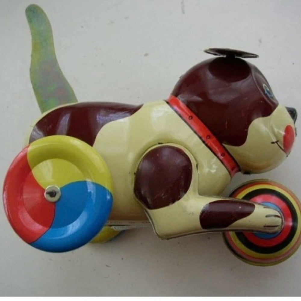 Friction Tin Puppy Pull Toy