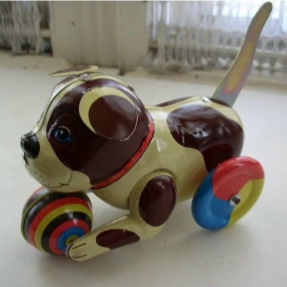 Friction Tin Puppy Pull Toy