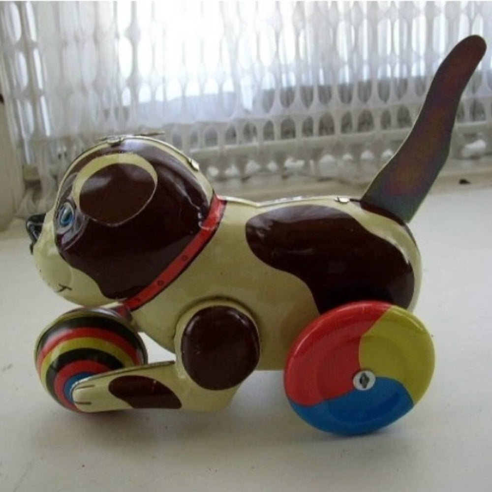 Friction Tin Puppy Pull Toy