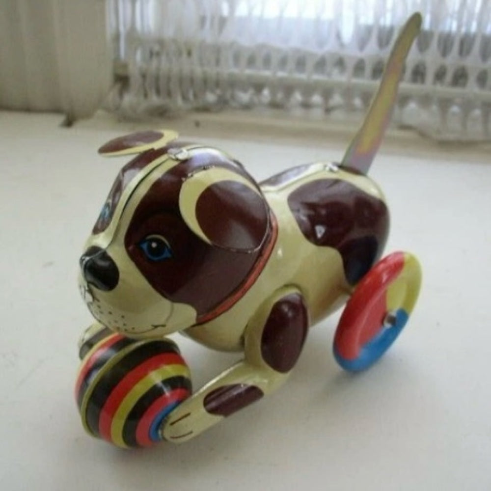 Friction Tin Puppy Pull Toy