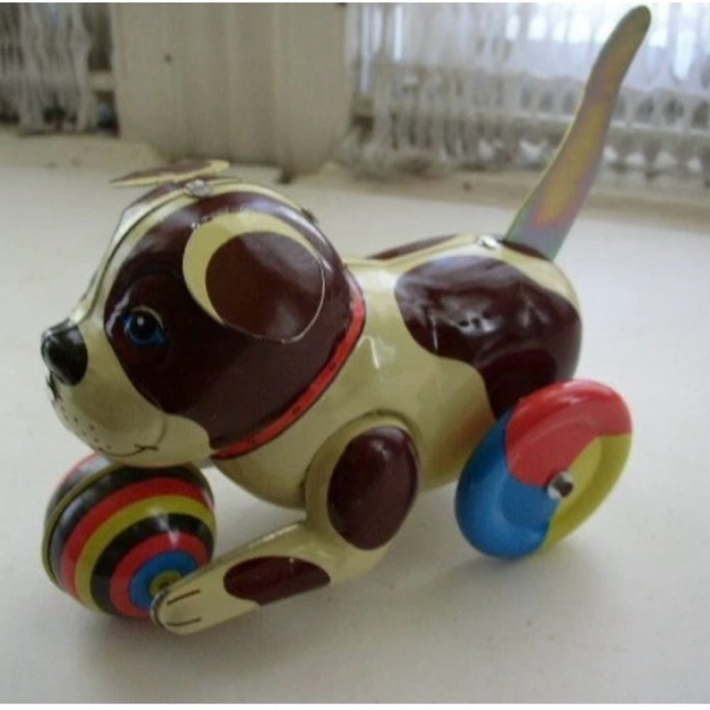 Friction Tin Puppy Pull Toy