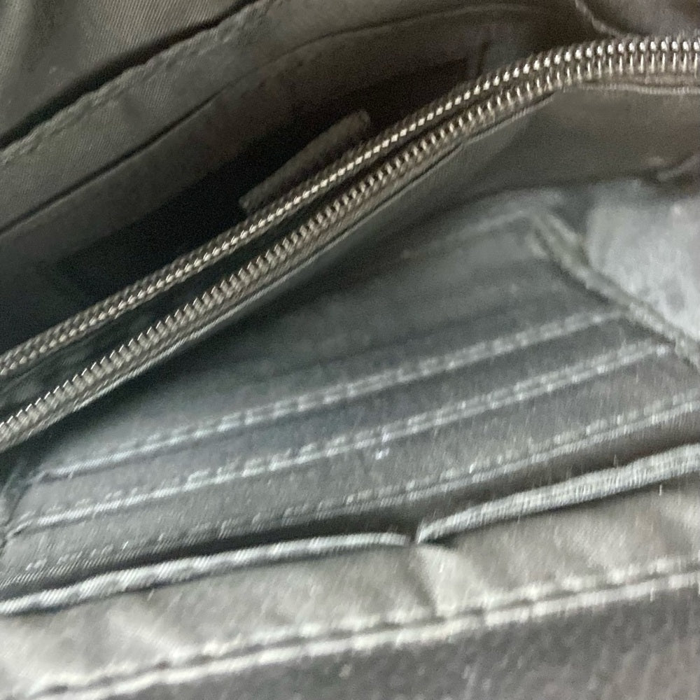 Vintage Black Leather Small Crossbody Bag 8in x 6in x 2in